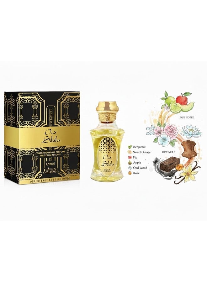 Nabeel Oud Silsila 20ml Oil Perfume A Timeless Chain of Pure Oud Luxury - Image 3