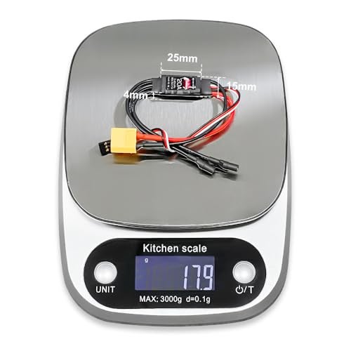 HAWK'S WORK Brushless ESC, 20A Brushless Motor Electric Speed Controller BEC 5V 1A with XT60 & 3.5mm Plugs, Super Light-Weight & Small - Image 3