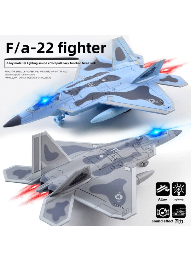Light Sound Effect Pull Back Alloy Aircraft Model Children's Toys Aerospace Alloy Fighter-Color:Blackbird SR-71 White - Image 2