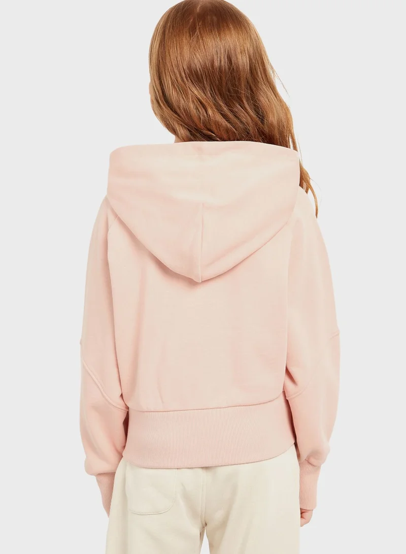 Calvin Klein Jeans Kids Logo Zip Thru Jacket