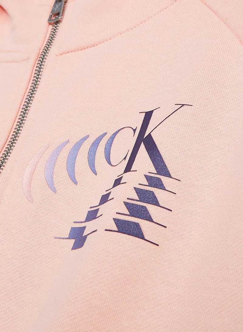 Calvin Klein Jeans Kids Logo Zip Thru Jacket