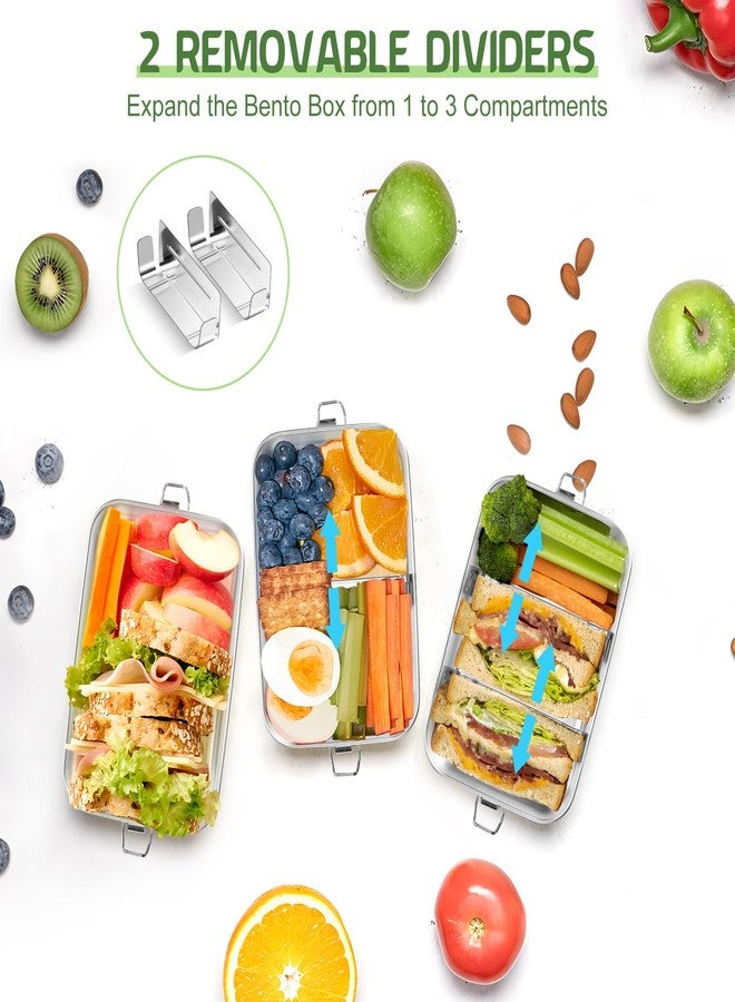 تيم فار علبة طعام بينتو من الفولاذ المقاوم للصدأ من تيم فار، سعة 850 مل (28 أونصة)، علبة غداء معدنية صغيرة للبالغين والأطفال، للاستخدام في المنزل/المدرسة/المكتب/السفر، مزودة بقسمين قابلين للإزالة، مانعة للتسرب وآمنة للغسل في غسالة الأطباق. - Image 4