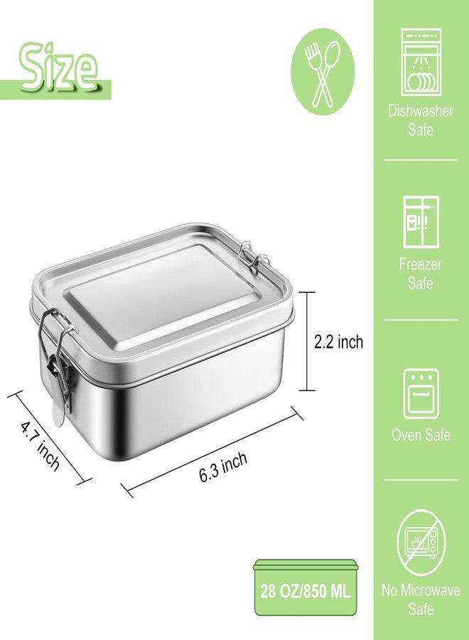 تيم فار علبة طعام بينتو من الفولاذ المقاوم للصدأ من تيم فار، سعة 850 مل (28 أونصة)، علبة غداء معدنية صغيرة للبالغين والأطفال، للاستخدام في المنزل/المدرسة/المكتب/السفر، مزودة بقسمين قابلين للإزالة، مانعة للتسرب وآمنة للغسل في غسالة الأطباق. - Image 2