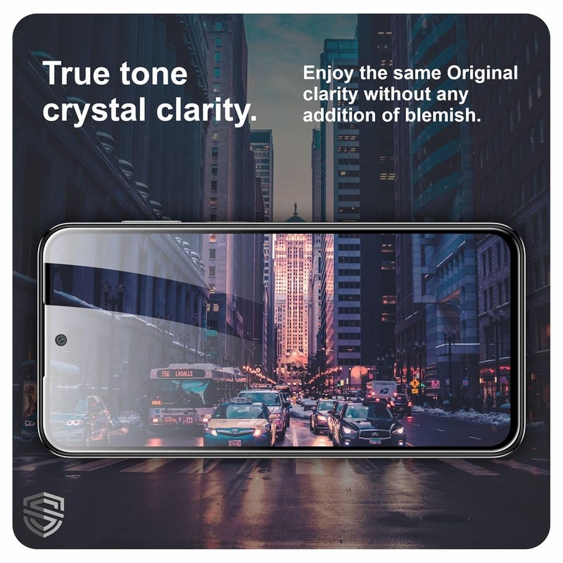 Skyddshield Military-Grade Gorilla Tempered Glass For Samsung Galaxy M35 (6.6 Inch) With Installation Kit | Edge to Edge Coverage | Black - Image 3