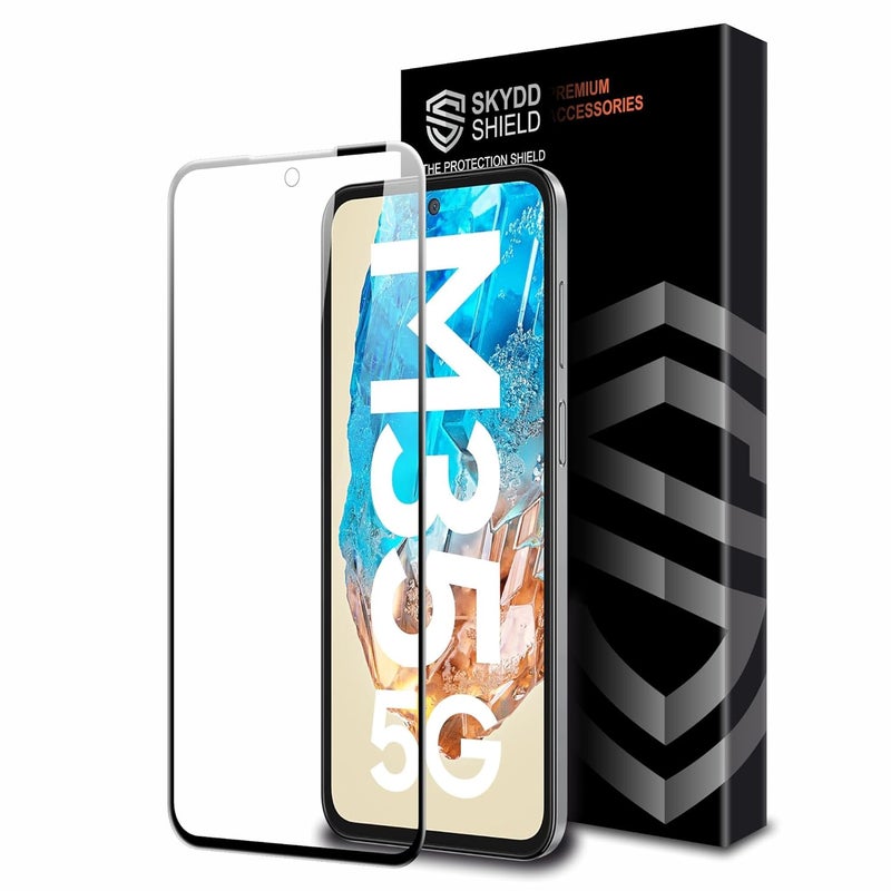 Skyddshield Military-Grade Gorilla Tempered Glass For Samsung Galaxy M35 (6.6 Inch) With Installation Kit | Edge to Edge Coverage | Black - Image 1