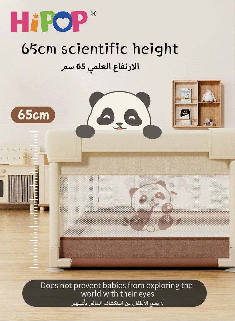 HIPOP Baby Playpen with Safety Fence 150*180cm,Household Climbing Mat with 60 Sea Balls,Indoor Play Game Fence - Image 4