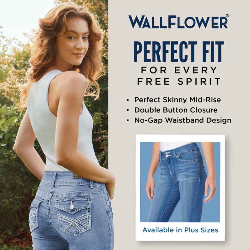 WallFlower Women's Ultra Skinny Mid-Rise Insta Soft Juniors Jeans (Standard and Plus), Mel, 9 - Image 5