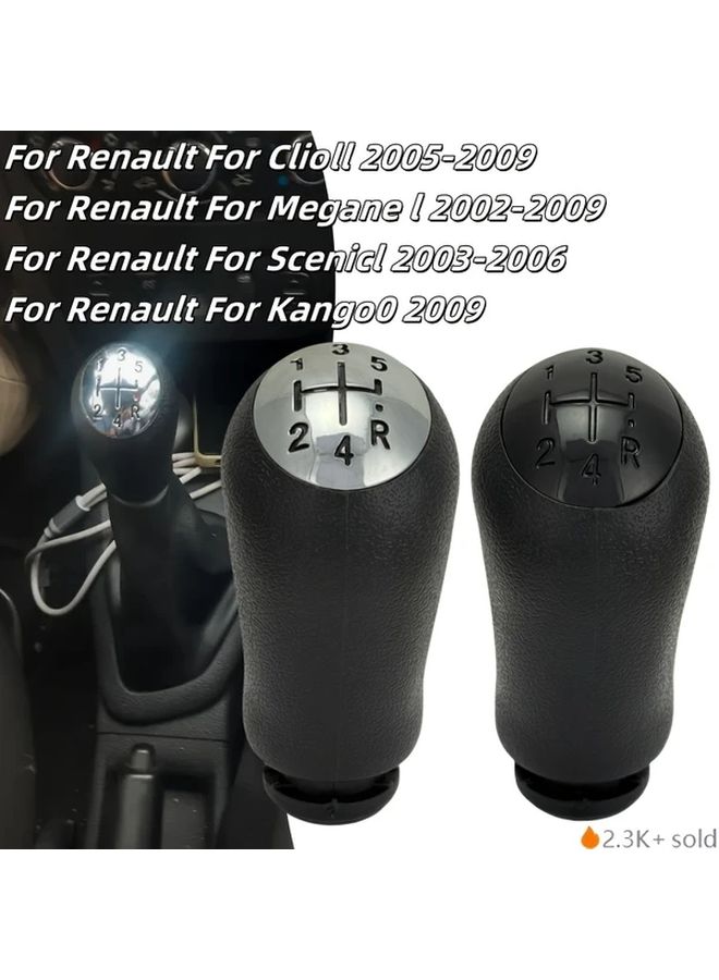 Black Ergonomic 5 Speed Manual Transmission Shift Knob Fits Renault Scenic Megane Clio - Image 1