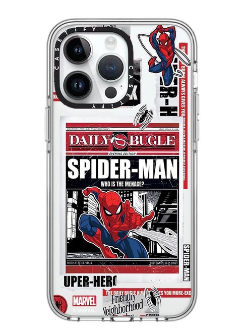Apple iPhone 14 Pro Max Case,Fighting Spider-Man Magnetic Adsorption Phone Case - Semi transparent
