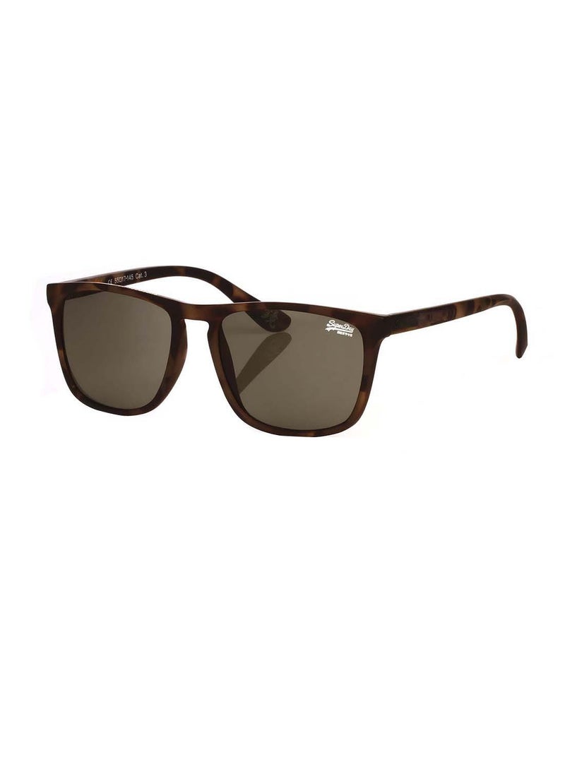 Superdry SHOCKWAVE Full-Rim Rectangular UV Protection Sunglasses - Brown  - Image 1