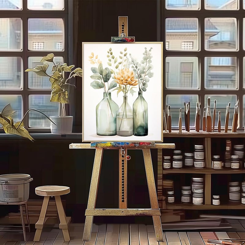 Natuyalo Paint by Numbers Kit for Adults - Flowers in Bottle DIY Adult Paint by Number Kits Acrylic Canvas Painting for Adults Beginners Kids Art Crafts Without Frame, 16x20 Inch - Image 4