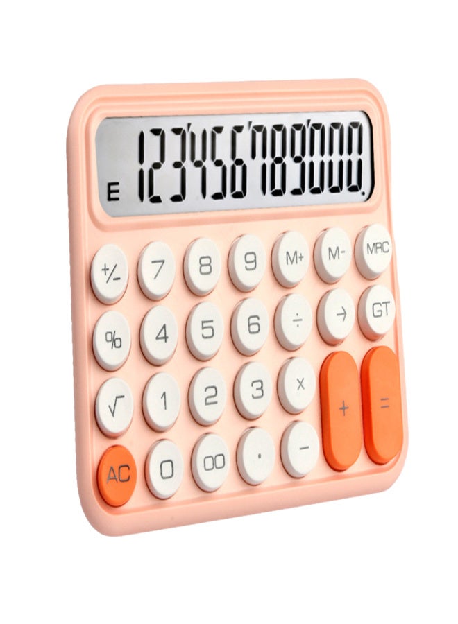 آلة حاسبة لطيفة، شاشة LCD كبيرة مكونة من 12 رقمًا، أزرار دائرية ميكانيكية، ألوان متدرجة جذابة، تعمل بالبطارية، مناسبة للمكتب والمدرسة والمنزل، للأطفال والطلاب والمحاسبين - Image 1