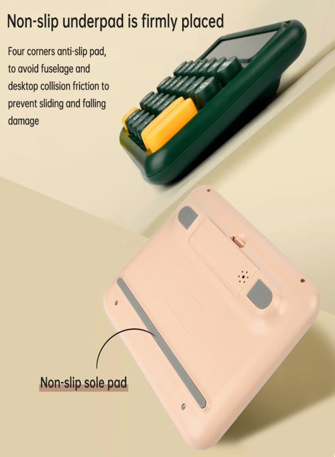 آلة حاسبة لطيفة، شاشة LCD كبيرة مكونة من 12 رقمًا، أزرار دائرية ميكانيكية، ألوان متدرجة جذابة، تعمل بالبطارية، مناسبة للمكتب والمدرسة والمنزل، للأطفال والطلاب والمحاسبين - Image 4