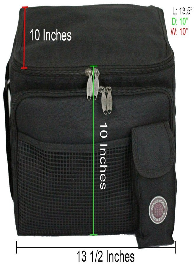 Transworld Durable Deluxe Insulated Lunch Cooler Bag (Many Colors and Size Available) (13 1/2"x10"x10", Black) - Image 2