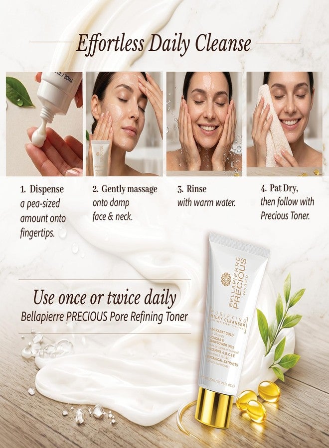 bellapierre PRECIOUS 24K Purifying Milky Cleanser – Gentle All-Natural Face Wash with Gold - Image 5