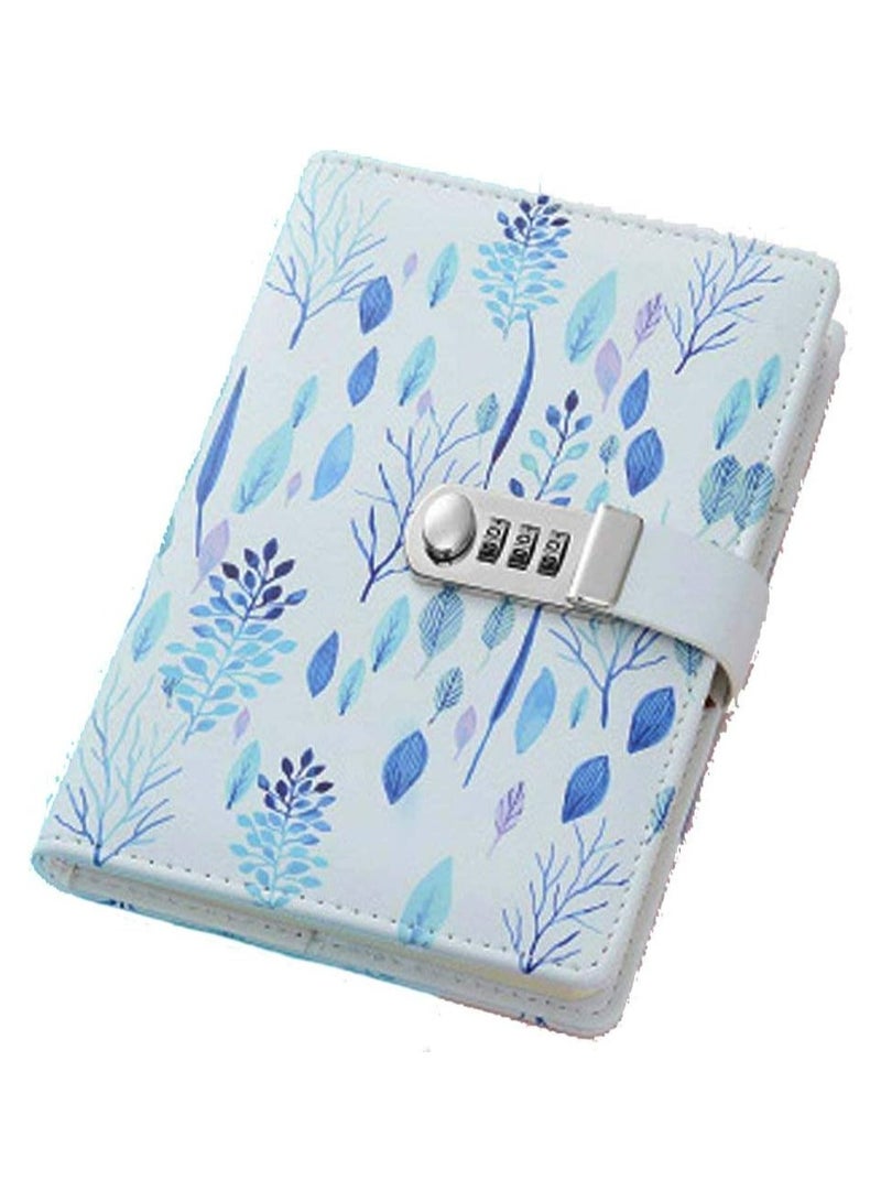 A5 PU Leather Spiral Bound Notebooks with Lock - Image 1