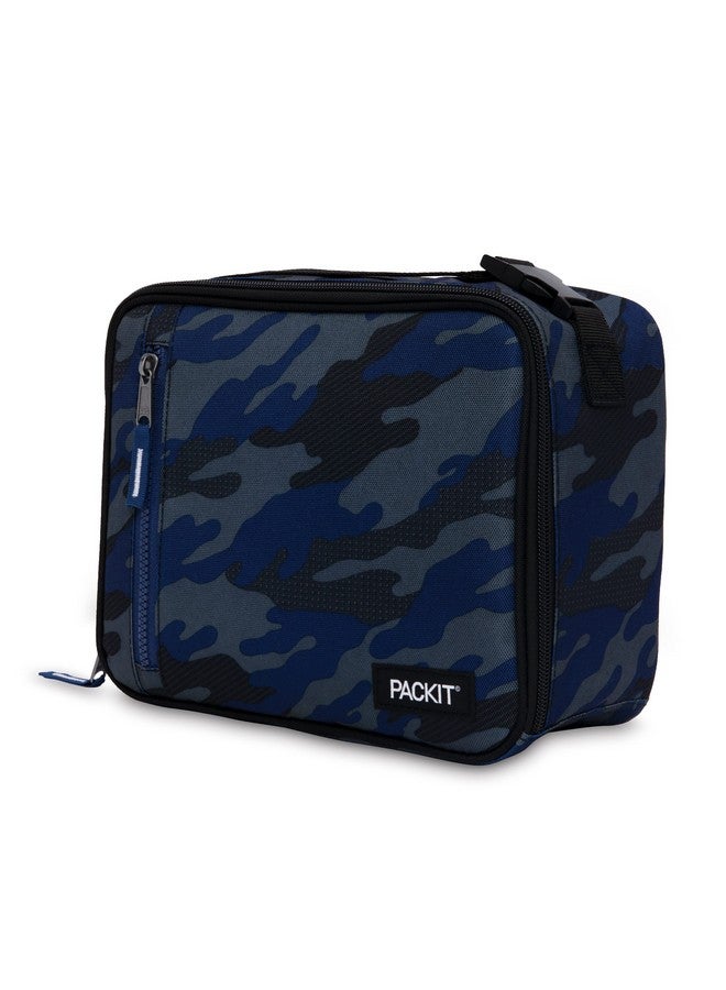 PACKIT PackIt Freezable Classic Lunch Box, Sporty Camo Charcoal Navy, Built with EcoFreeze Technology, Collapsible, Reusable, Zip Closure With Zip Front Pocket and Buckle Handle, Desgined for Lunches  - Image 2