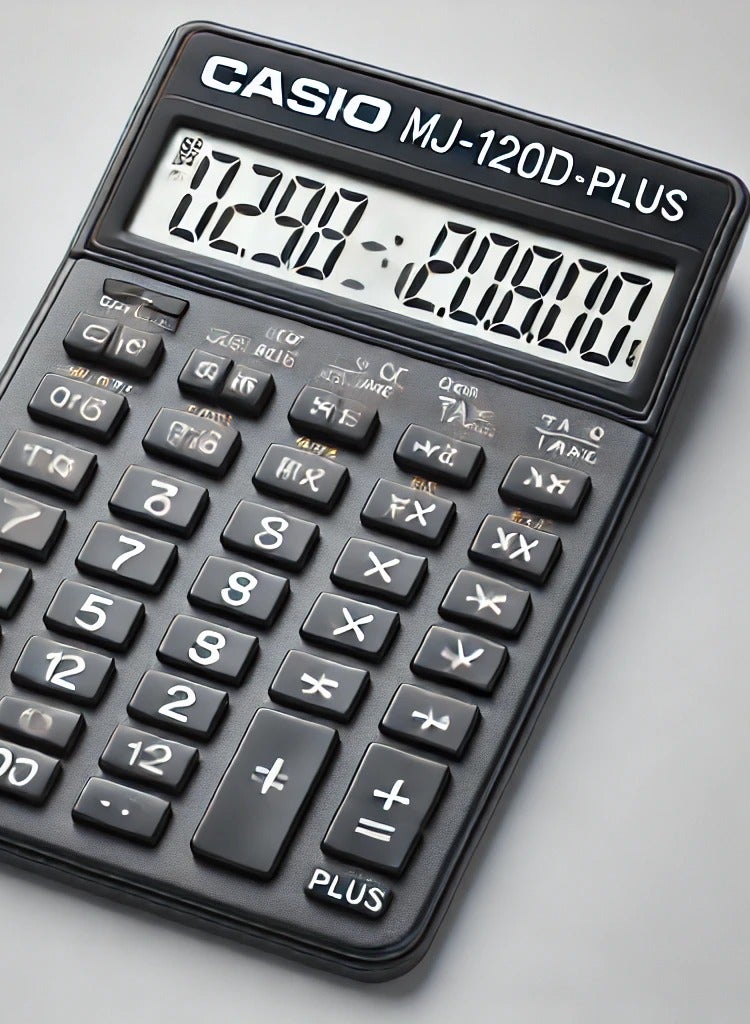 Generic Casio Basic Calculator mj120 Plus – 12-Digit Display, Dual Power  - Image 2