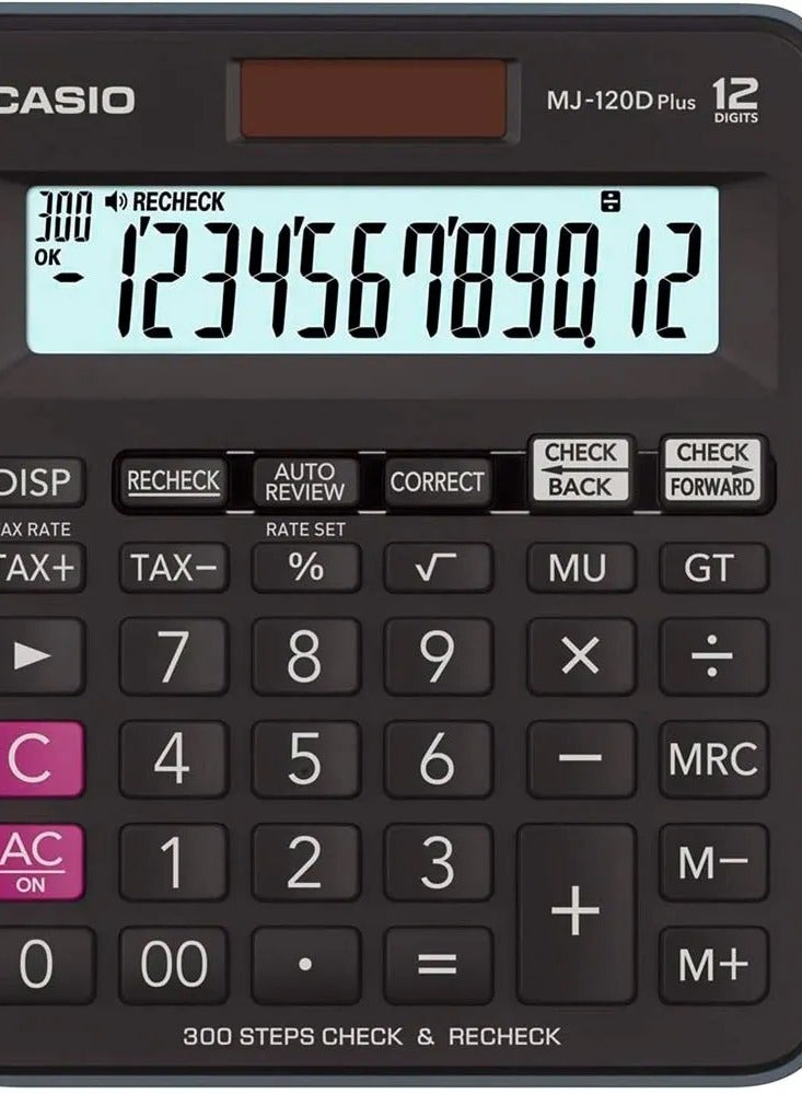 Generic Casio Basic Calculator mj120 Plus – 12-Digit Display, Dual Power  - Image 1