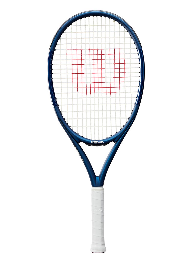 Wilson Triad Three Tennis Racket, Head 113, 16X19, Adults, Intermediate/ Advanced - Blue/ White - Image 1