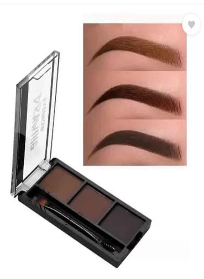 SHENY SOFT Professional best Eyebrow Drawing 3 Colors Eyebrow Pallet with Brush - Image 1