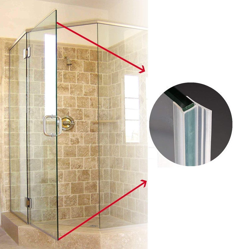 Zengest Zengest Shower Glass Door Seal Strip, 120 Inch Silicone Soft Shower Door Sweep to Stop Leaks, Frameless Seal Strip  - Image 4