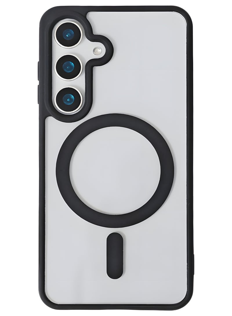 Magsafe Case for Samsung Galaxy A17 Magsafe Clear Cover Magnetic Wireless Charging Support, Shockproof Protection, Scratch-Resistant for Samsung Galaxy A17 - Black - Image 2