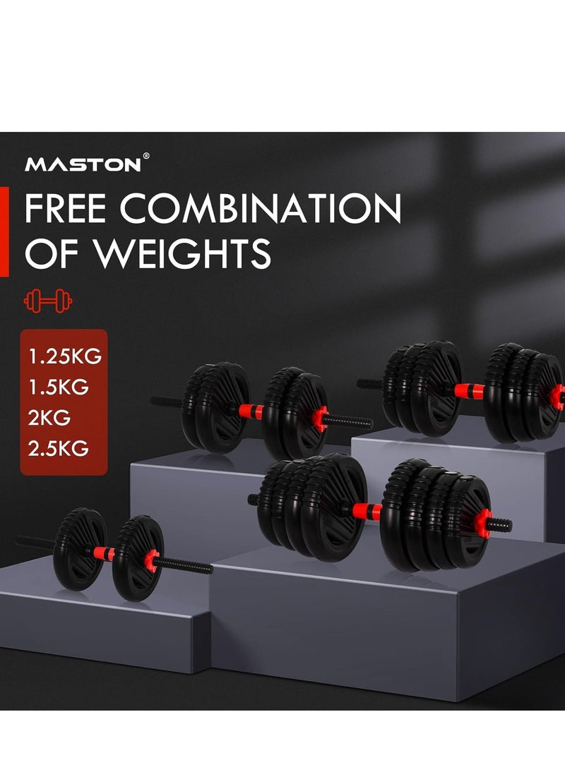 Maston 2 in 1 Dumbbell Barbell Set Fitness and Home Workout Weight Set Dumbbell/Barbell/30 kg / 66 LB - Image 2