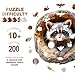Purdicra Wooden Jigsaw Puzzles Tree Hole Raccoon Wooden Puzzles for Adults with Unique Shape Adult Jigsaw Puzzle Birthday Gifts for Adults 114x11 200pcs - Image 4