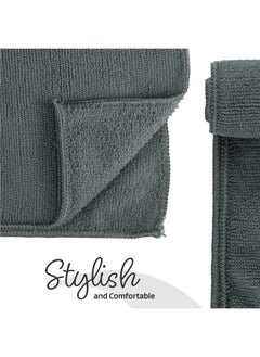 Kuber Industries Kuber Industries Pack of 6 Super Absorbent & Reusable Microfibre Face Towel for Women | 15x15 In | 250 GSM Kids Soft & Easy to Wash Small Towels for Face and Hand | Plain Ash Grey  - Image 5