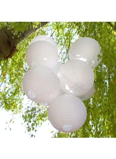 APSAMBR APSAMBR5 PEICES 12 INCH White Color Paper Lanterns Round Chinese Paper lampion Wedding Party Hanging Indoor or Outdoor Decor  - Image 4