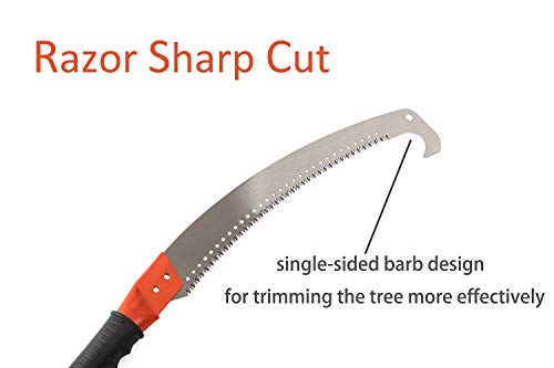 HOSKO 10FT Pole Saw for Tree Trimming, Long Extension Pruning Saw, Blade Tree Trimmer Pole, Manual Pole Cutter for, Yard Garden and Patios Trees Branches Cutting - Image 3