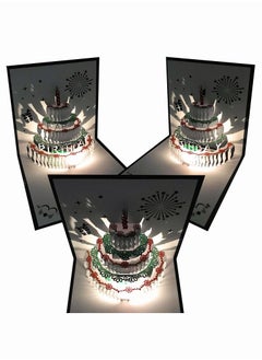 Y&D 3D Birthday Cards, SYOSI Warming LED Light Cake Music Happy Card Postcards Pop Up Greeting Cards Laser Cut Best for Mom, Wife, Sister, Boy, Girl (1 Pack 5.9 Inch)  - Image 3