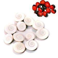 Devama The Divine™ Grey Colored Original Kamal GATTA MALA/Kamal Garland + White colored11 GOMATI Chakra for Pooja+21 GOONJA Seeds/CHIRMI Seeds in red and Black Color - Image 5