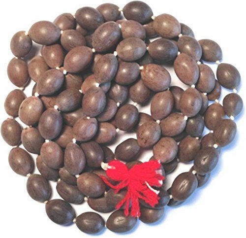 Devama The Divine™ Grey Colored Original Kamal GATTA MALA/Kamal Garland + White colored11 GOMATI Chakra for Pooja+21 GOONJA Seeds/CHIRMI Seeds in red and Black Color - Image 2