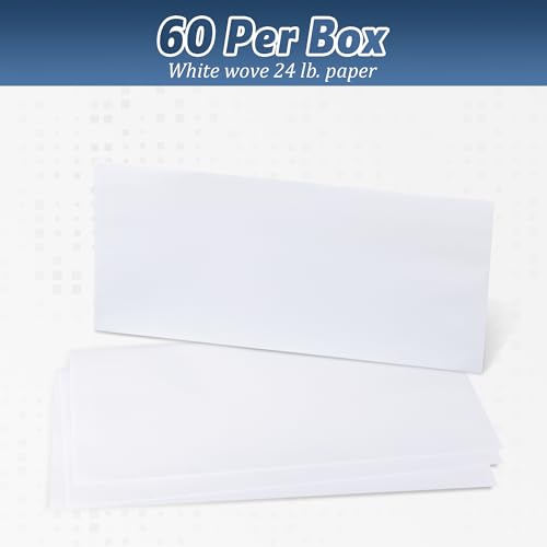 Yeplan 60PCS #10 Envelopes Letter Size Self Seal Business Envelopes No Window Security Mailing Envelopes Size 4-1/8 x 9-1/2 Inch - White 24LB Paper - Image 3