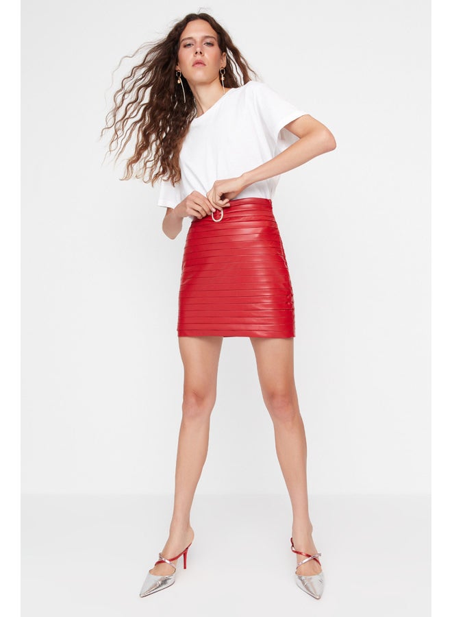 trendyol Skirt - Red - Mini  - Image 3