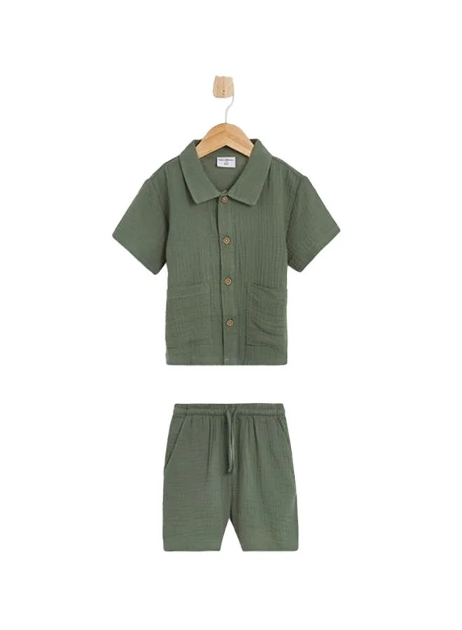 Babies & More Babies & More Toddler Boys Green Short Set