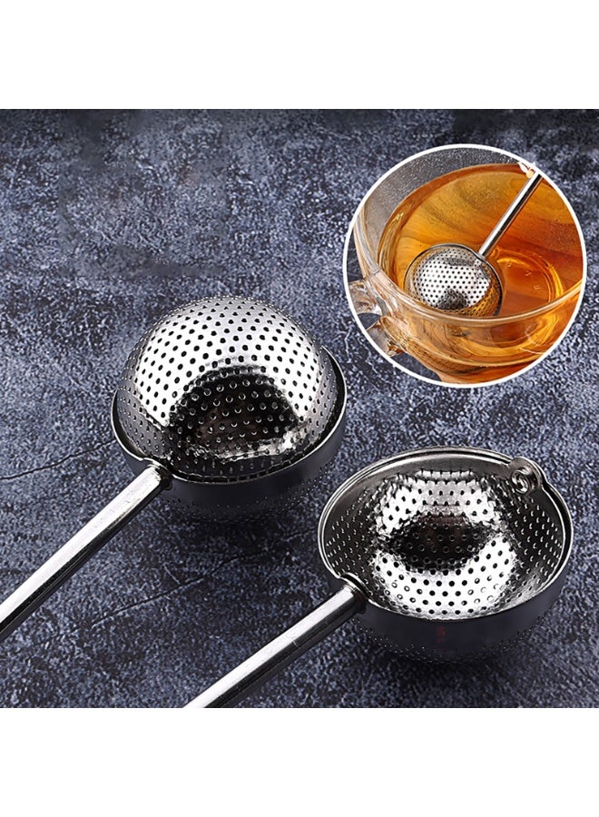 بيوينتي مصفاة شاي دوّارة من الفولاذ المقاوم للصدأ لمصفاة الشاي الدوارة لحامل مصفاة الشاي لمعظم أكواب الشاي - Image 3