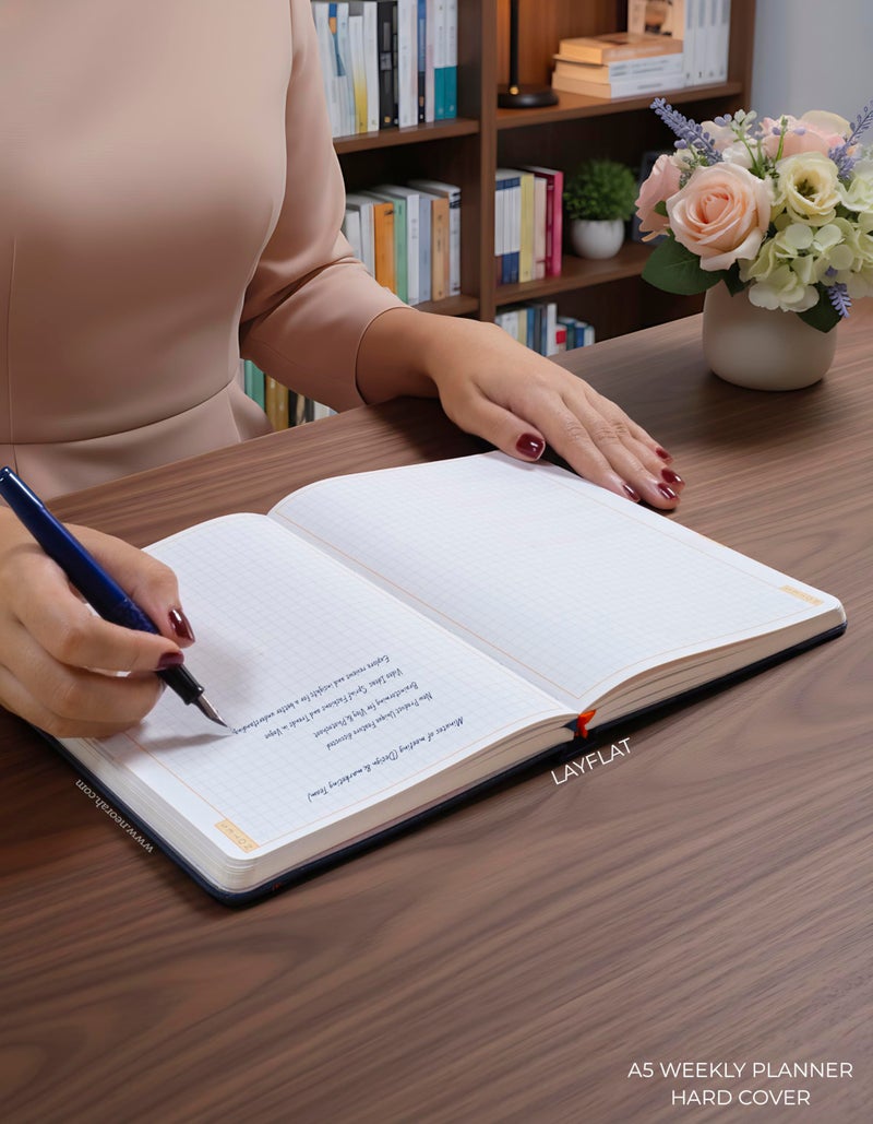 NEORAH — A5 Dated WEEKLY Planner 2026 ACCOMPLISH—264 Pages of Yearly |12 Month | 52 Week+24 Hours + Notes pages for each week—Office Diary Academic diary-Hardcover [Pen Loop Attachable] (WILD DOVE) - Image 4