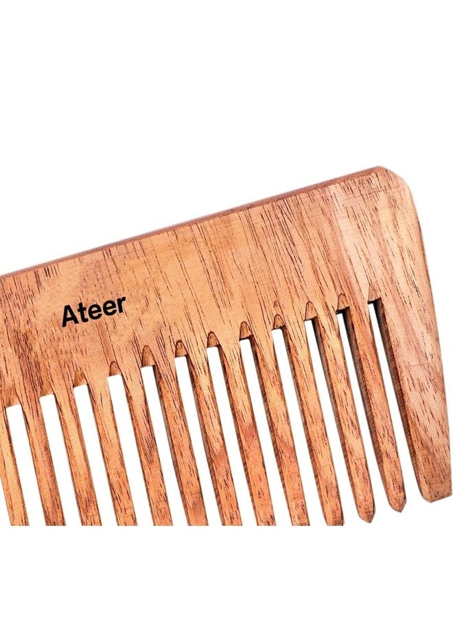 Ateer Natural Handmade Neem Wood Comb for Control Hair Fall and Hair Regrowth for Men and Women Pack of 1 - Image 4
