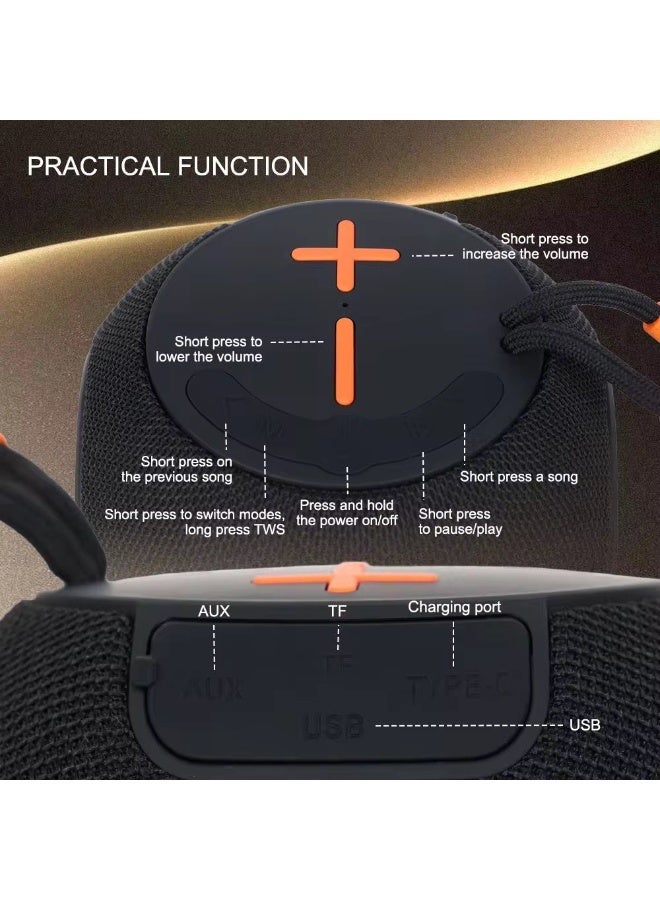 Singe ZQS P5 Portable Wireless Bluetooth Speaker with LED Light – Mini Outdoor Speaker - Image 4