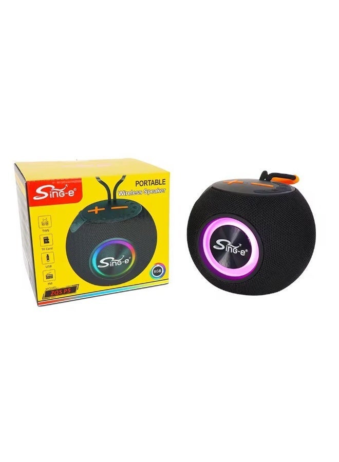 Singe ZQS P5 Portable Wireless Bluetooth Speaker with LED Light – Mini Outdoor Speaker - Image 2
