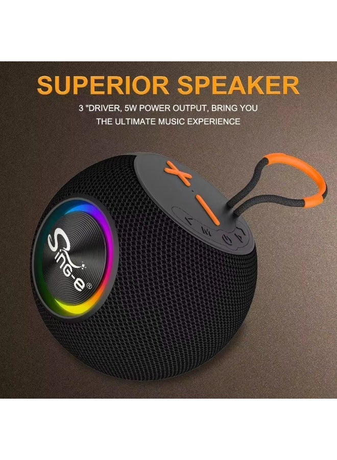 Singe ZQS P5 Portable Wireless Bluetooth Speaker with LED Light – Mini Outdoor Speaker - Image 1