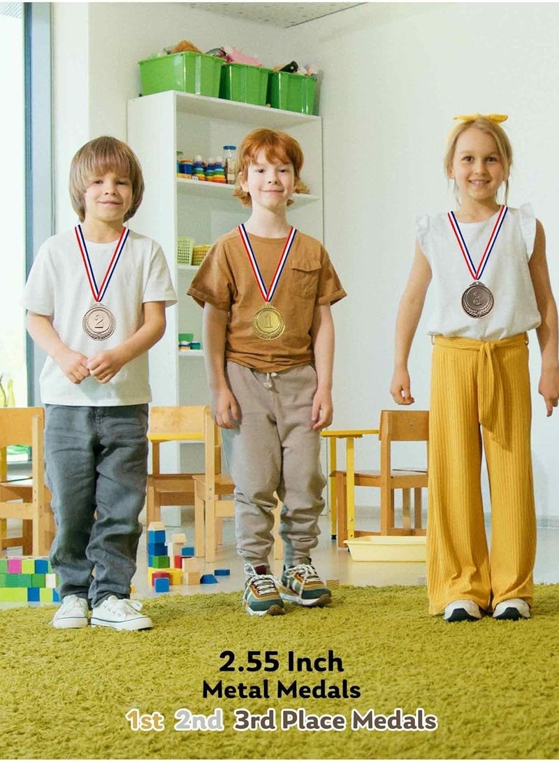 6PCS Gold Silver Bronze Medals 1st 2nd 3rd Place Award Medals for Awards for Kids Adults - Image 3