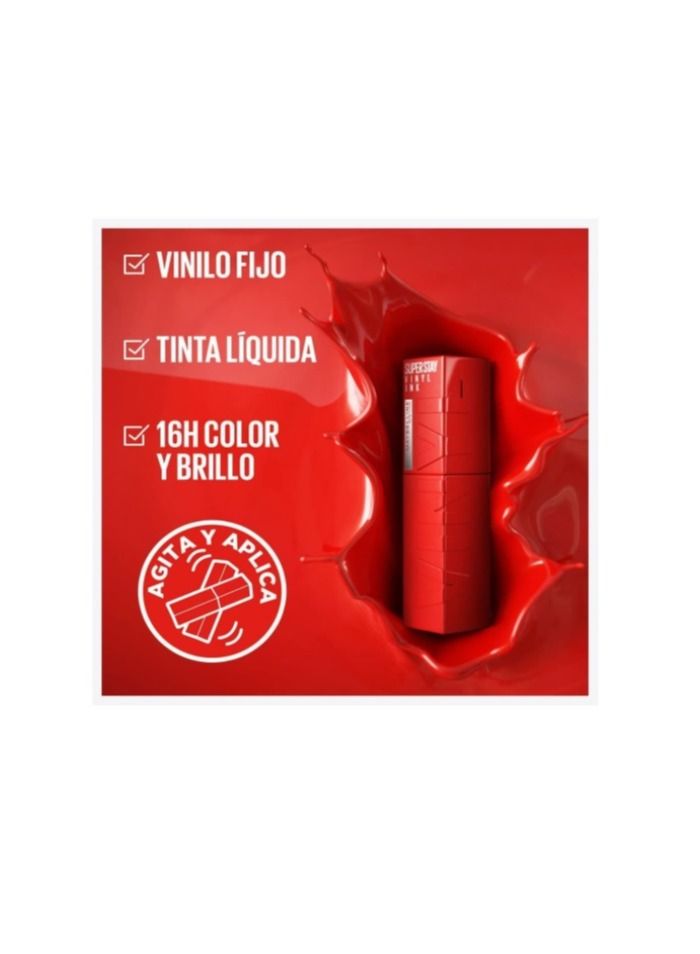 MAYBELLINE NEW YORK Superstay Vinyl Ink  Liquid Lipstick 125 Keen - 4.2ml - Image 4