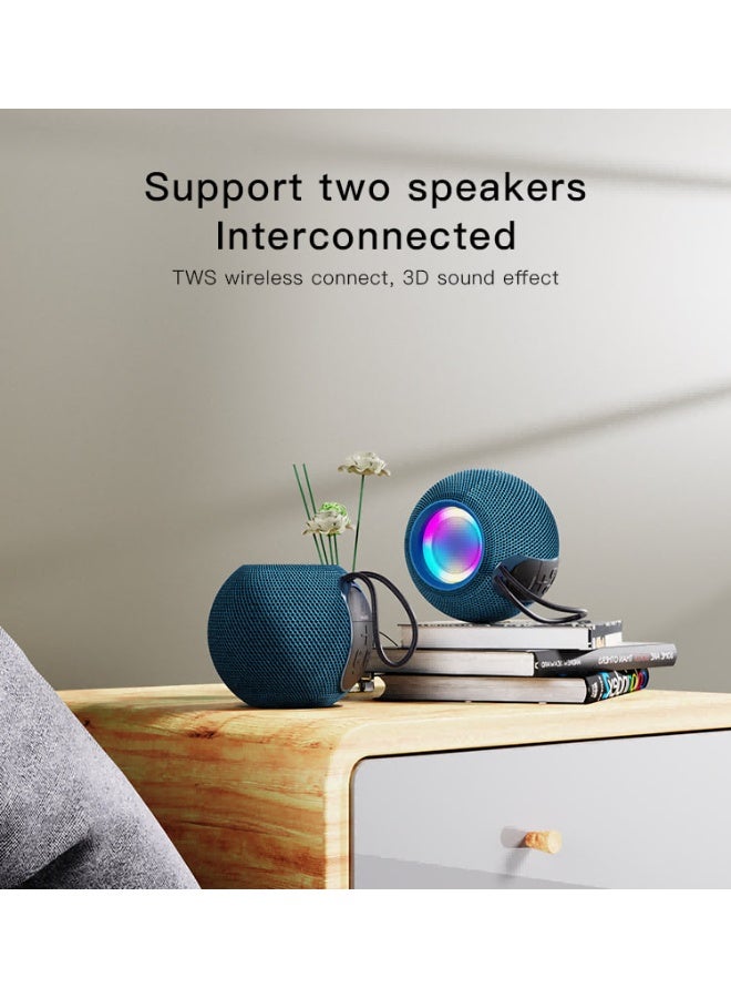 Yesido YSW13 Portable Bluetooth Speaker, 85Hz-20KHz Frequency Response, 5W Power Output, 5.1 Bluetooth, 1200mAh Battery, Up to 2 Hours Working Time, Blue - Image 5
