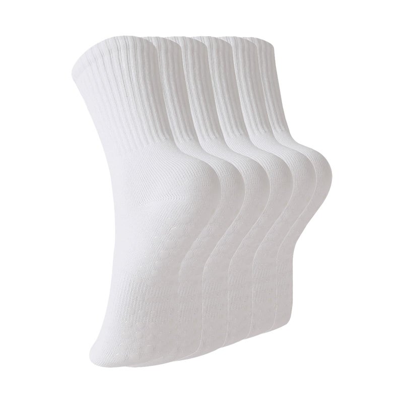 BONANGEL Pilates Socks with Grips for Women, 3 Pairs Womens Grippy Yoga Ballet Barre Hospital Gym Athletic Socks - Image 1