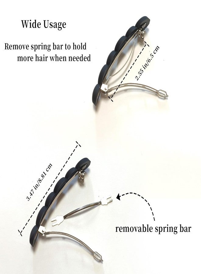 Markuii French Hair Barrettes for Women Not Easy to Break Half Up Medium to Small Hair Barrette Clips for Thin, Short or Fine Hair, 4 Pack - Image 2