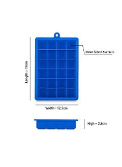 Mishrit Mishrit 2 Pcs Silicone Ice Cube Tray 24 Grid Big - Ice Cube Mold Silicone Ice Cub Kitchen Accessories.  - Image 5